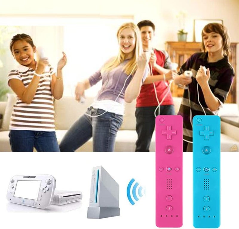 Tevodo Wii Remote Controller, 2 Packs Upgrade Wireless Controller Compatible with Wii Wii U(blue and pink) - Image 4